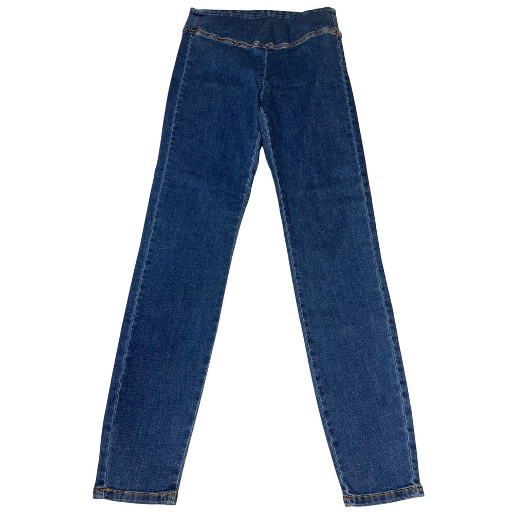 Calzedonia Blue Denim Leggings High Waisted Pull On Jeggings Medium Size M